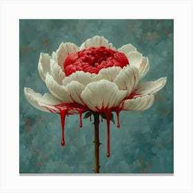 Bloody Peony Canvas Print