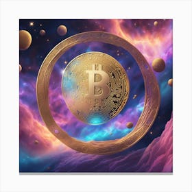 Bitcoin In Space 1 Canvas Print