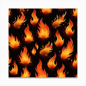Flames Seamless Pattern 1 Canvas Print