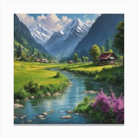 Switzerland Valley Canvas Print