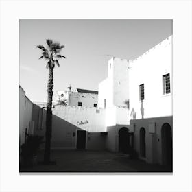 Courtyard - Black And White Stock Videos & Royalty-Free Footage Canvas Print