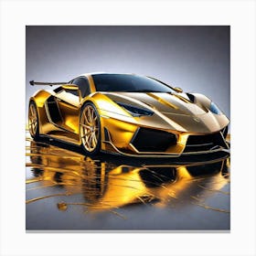 Gold Lamborghini 6 Canvas Print