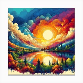 Sunset Painting 2 Canvas Print