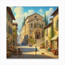 Street In Tuscany Canvas Print