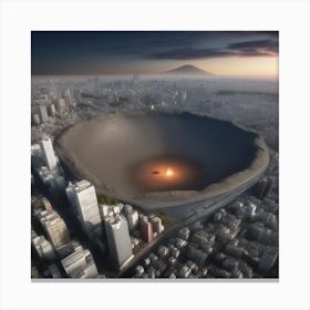 Meteorite Crater Canvas Print