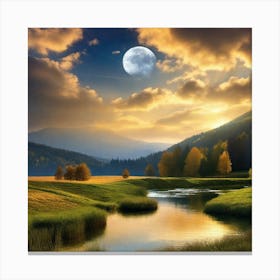 Full Moon In The Sky 6 Canvas Print