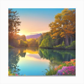 A Stunning And Serene Landscape Canvas Print