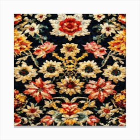 Intricately Woven Floral Motifs Evoke A Sense Of S (1) Canvas Print