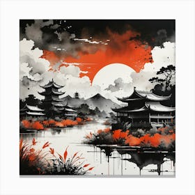 Asian Sunset Canvas Print