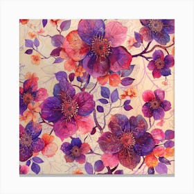 Purple Flowers Canvas Print