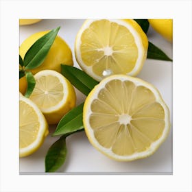 Fresh Lemons  Canvas Print