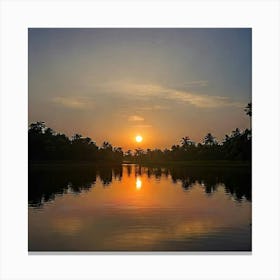 Sunset In Kerala Canvas Print