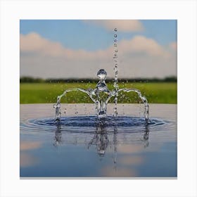 Water Fountain Canvas Print