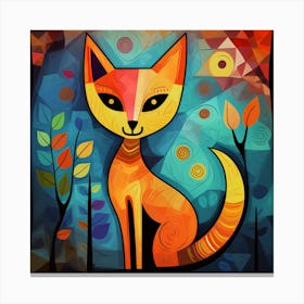 Fox In The Forest 3 Canvas Print