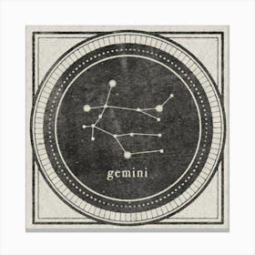 Zodiac Gemini Canvas Print