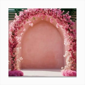 Pink Wedding Arch 3 Canvas Print