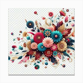 Floral Bouquet Png 1 Canvas Print