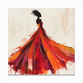 Woman In A Dress 6 Canvas Print