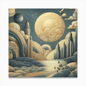 Moonscape 1 Canvas Print