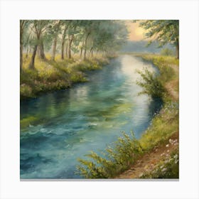 River In The Woods 1 Canvas Print