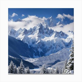 Snowy Mountains 1 Canvas Print