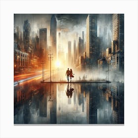 Futuristic Cityscape Canvas Print