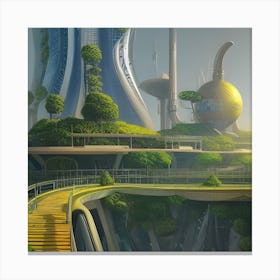 Futuristic City 7 Canvas Print