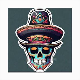 Day Of The Dead Skull 43 Canvas Print