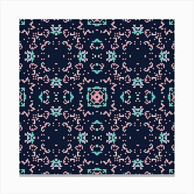 Abstract geometric pattern of colored squares 1 Canvas Print
