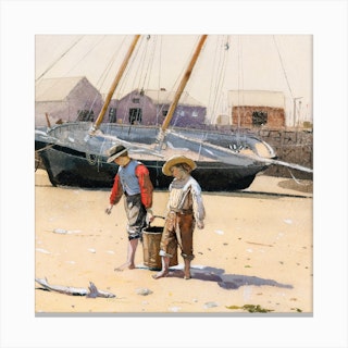 A Basket Of Clams, Winslow Homer Canvas Print