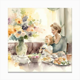 Mothers Day Watercolor Wall Art (15) Canvas Print