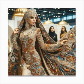 Muslim Woman In A Wedding Dress 1 Canvas Print