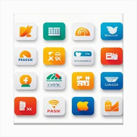 Collection Of Digital Payment Icons Key For An Online Retail Business Seamlessly Blending In With (6) Canvas Print