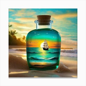 Ship In A Bottle 8 Canvas Print