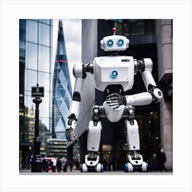 Robot In London 5 Canvas Print