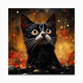 Feline Fusion Fantasy Canvas Print