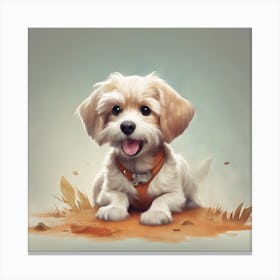 Cute Dog Nursery Art Print (1) Canvas Print