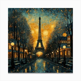 Paris At Night 1 Canvas Print