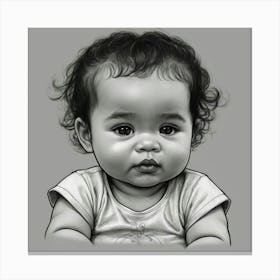 Portrait Of A Baby Canvas Print