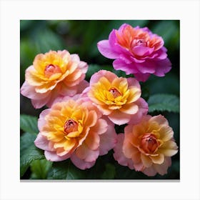 Roses In The Garden Canvas Print