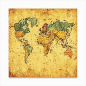 Old World Map Art Canvas Print