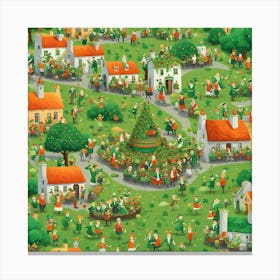 Santa'S Village Canvas Print