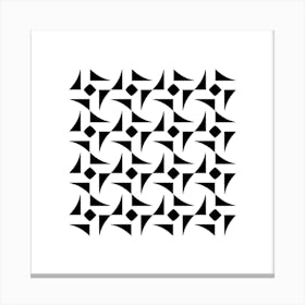 Black And White Geometric Pattern Canvas Print