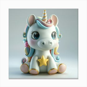 Unicorn 3d Model 17 Canvas Print