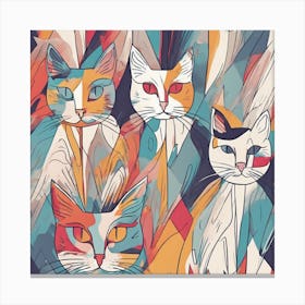 Cats On The Wall Canvas Print