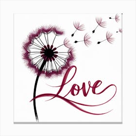 Love Dandelion Canvas Print