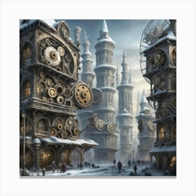 Steampunk City Canvas Print