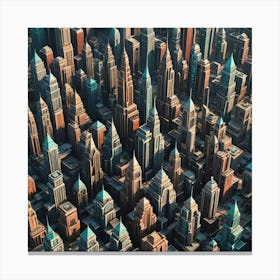 Skyscraper City Canvas Print