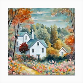 Autumn House Canvas Print