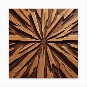 Carved Wood Panel Canvas Print